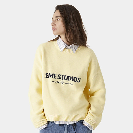 Letters Brocade Sweater Women Autumn Winter Knitting Pullover Loose Lazy Embroidered Sweater Women