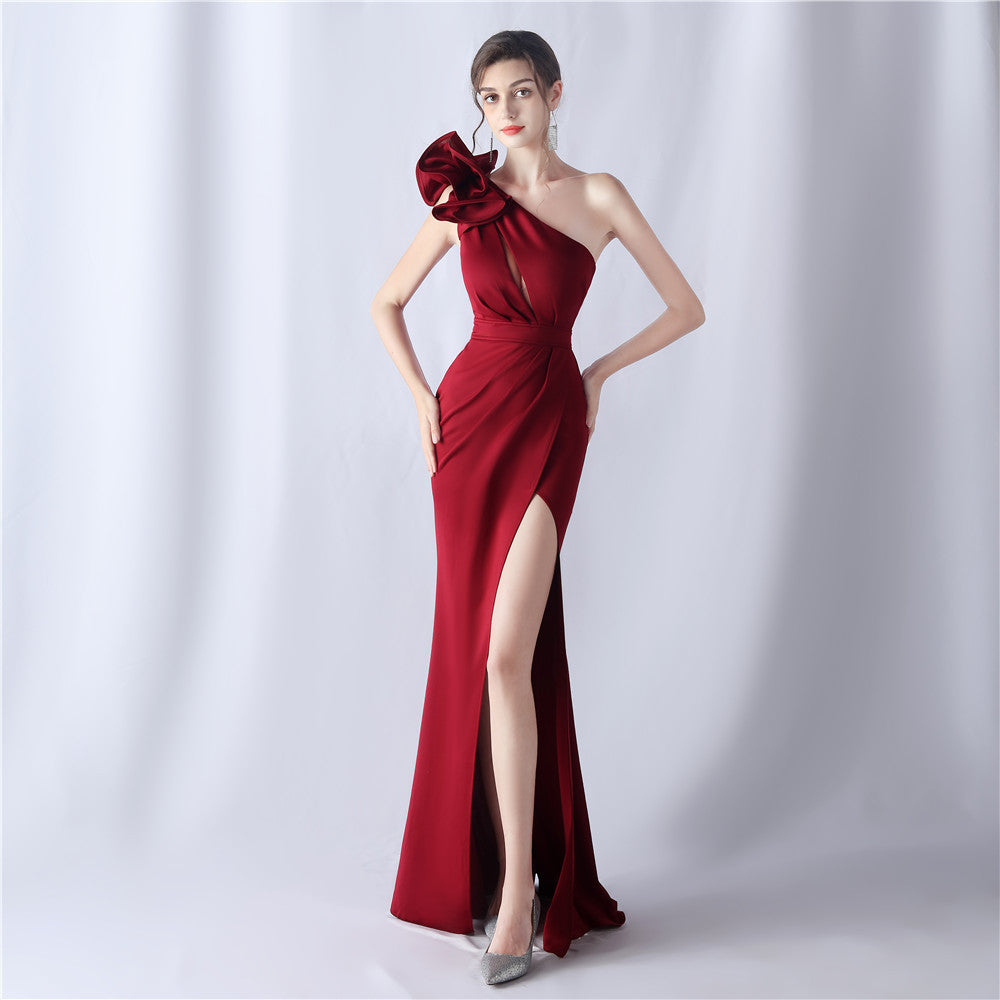 Craft Floral Evening Dress Wedding Cocktail Annual Meeting Host Dress