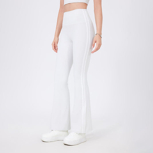 High Waist Yoga Pants Sexy Running Sports Peach Hip Raise Fitness Pants Nude Feel Stretch Flared Pants