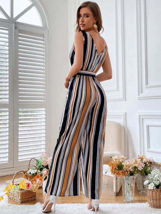Women Clothing Striped Jumpsuit