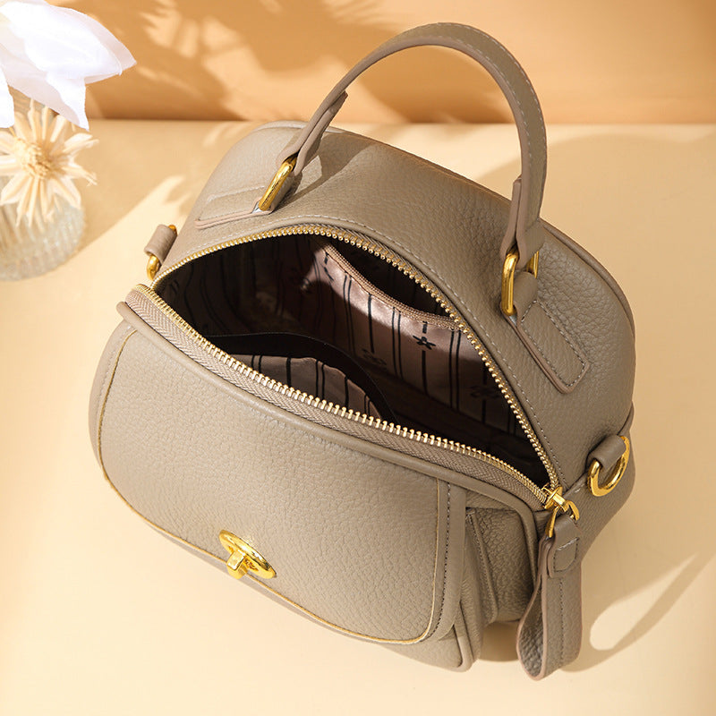 Messenger Bag Fashionable All Matching Bags Korean Casual Business Small Shoulder Bag Soft Leather Large Capacity Portable Shoulder Bag