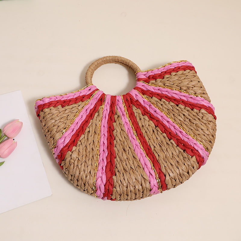 Gold Thread Bucket with Lining Red