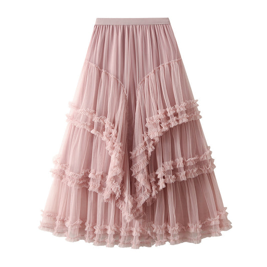 Spring Cover Slim Multi Layer High Grade Gauze Skirt High Grade Skirt Fairy Dress