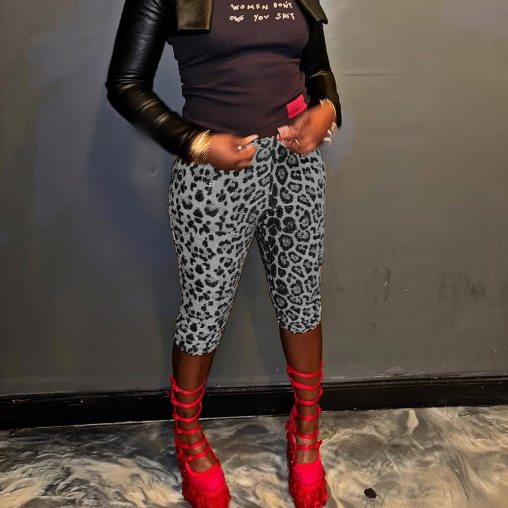 Leopard-print gray