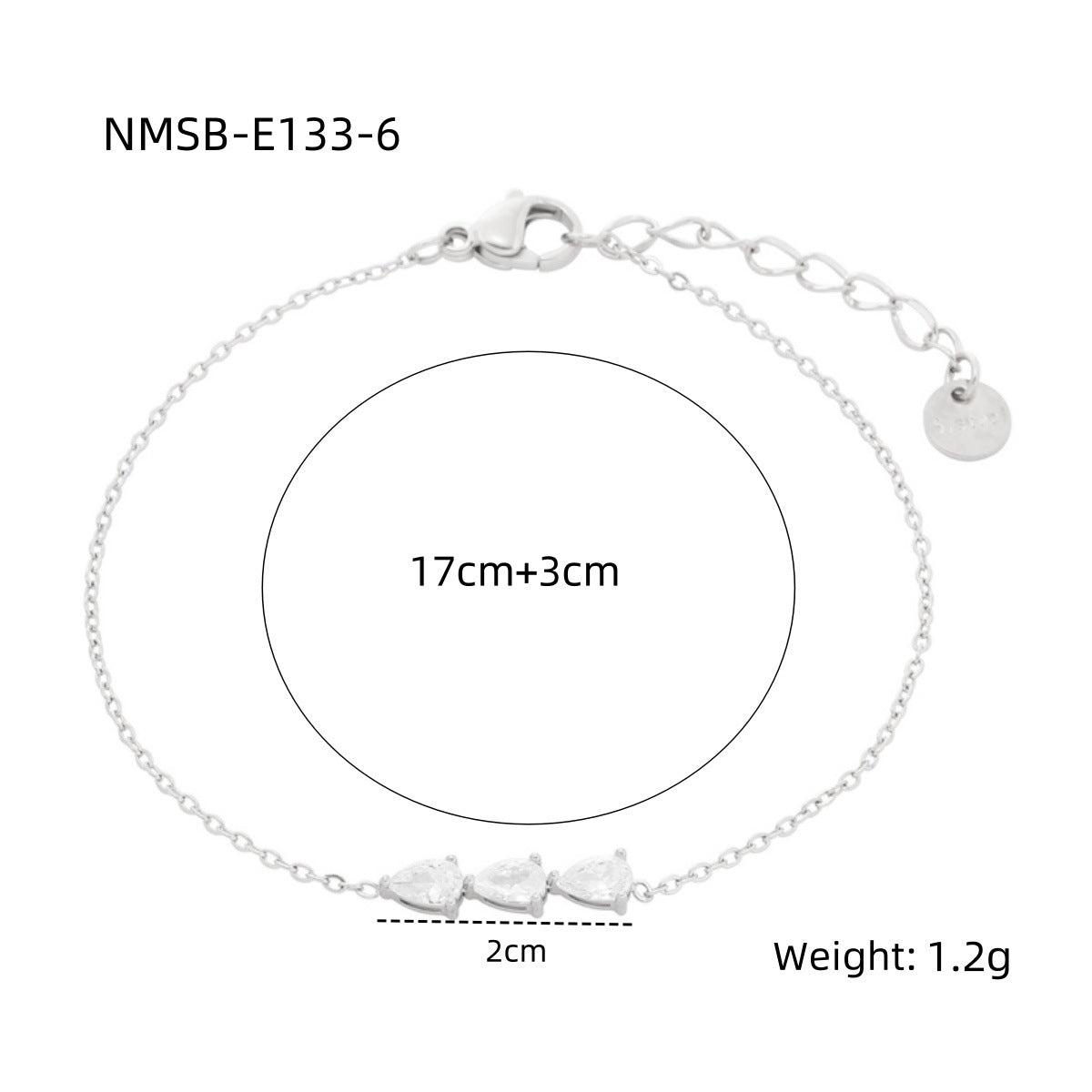 Steel Color White Diamond