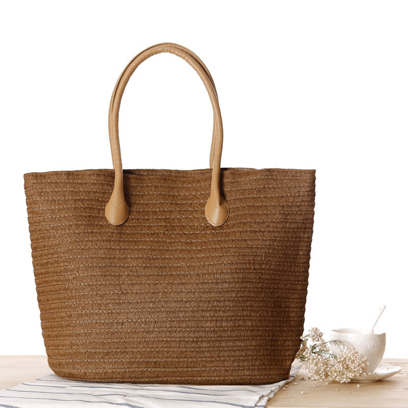 Straw Bag Shoulder Bag Simple Travel Beach Weaving Women Bag