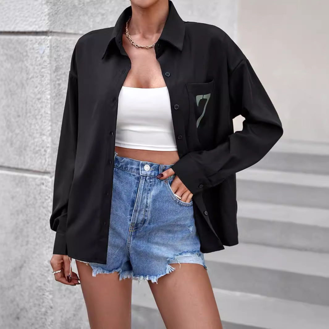 Women Clothing Office Long Sleeve Shirt - Wanita Store