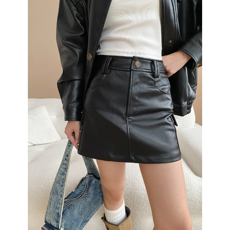 Black Leather Skirt