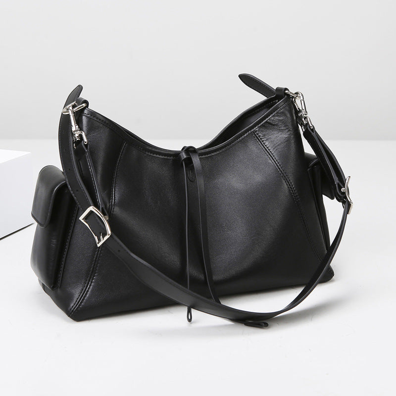 Shoulder Bag High Grade Black Warrior Tote Bag Simple Large Capacity Bag Women All Match Office Shoulder Bag