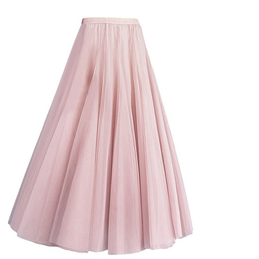 Double Layer Degrees Oversized Skirt Four Seasons Yarn Skirt A line Drape Fairy Skirt