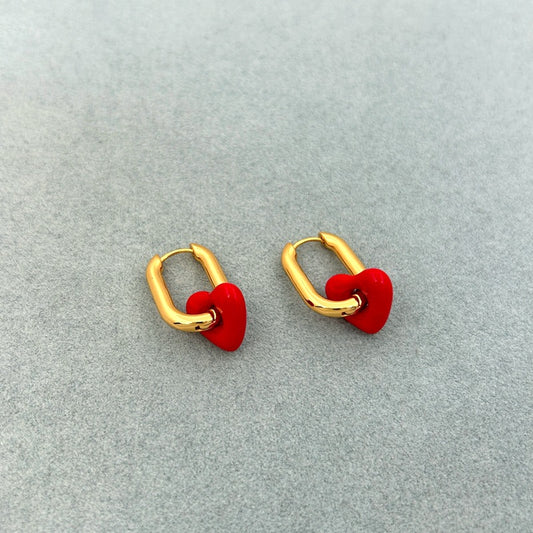 Summer Simple High Grade Love Shape Necklace Ear Clip Women - Wanita Store