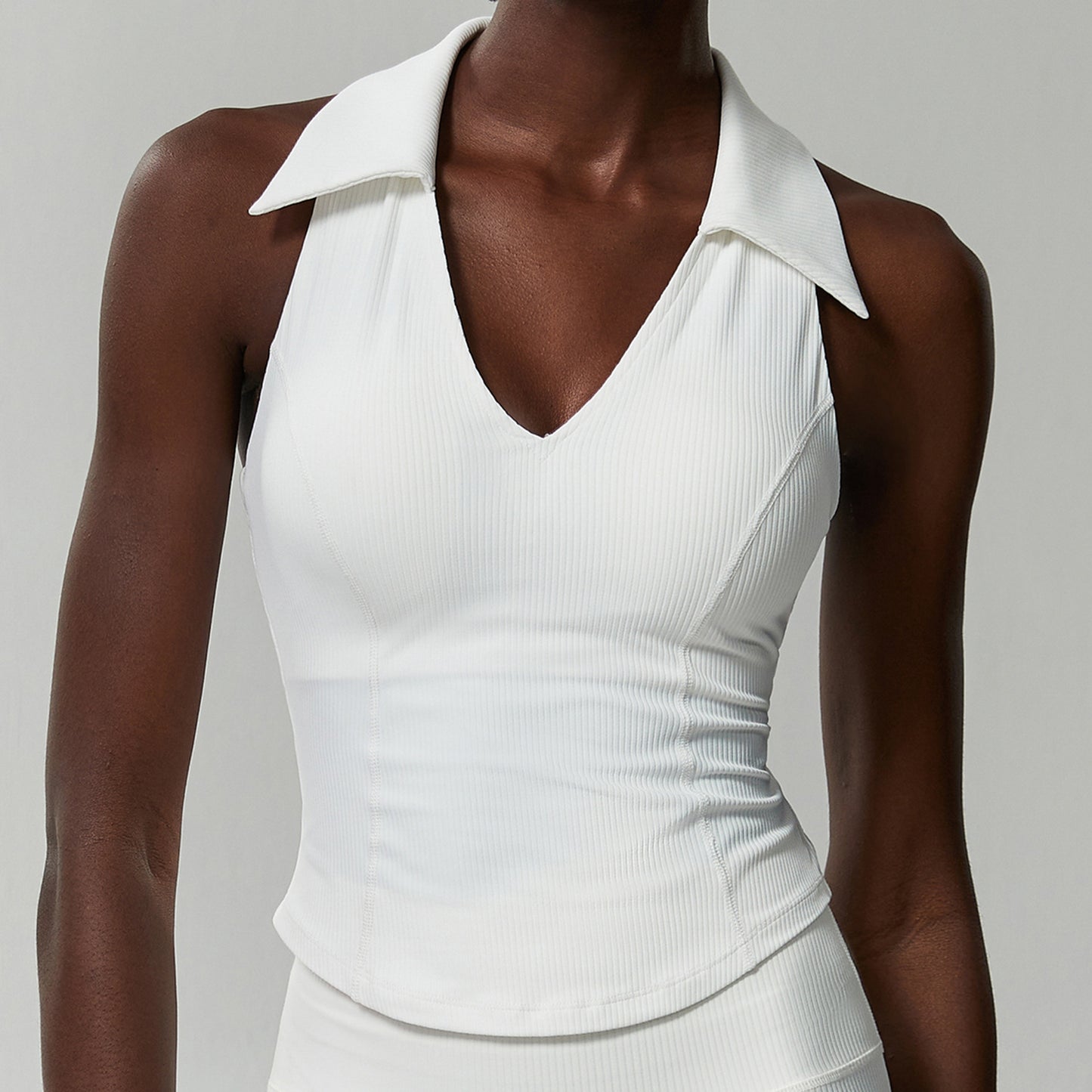 Latex Water Drop Cup V neck Fitness Sports Top Women Shockproof Quick Drying Running Yoga Tennis