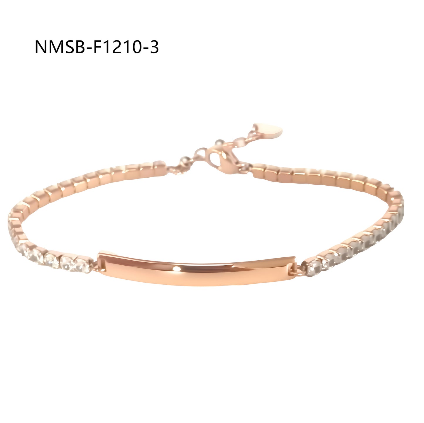 Rose Gold Curved Bracelet