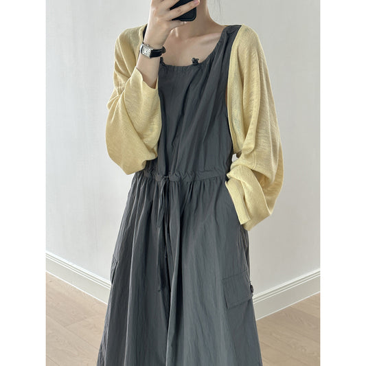 Waistcoat Knitted Sun Protection Cardigan Women Summer Thin Cape Outer Tops Blouse