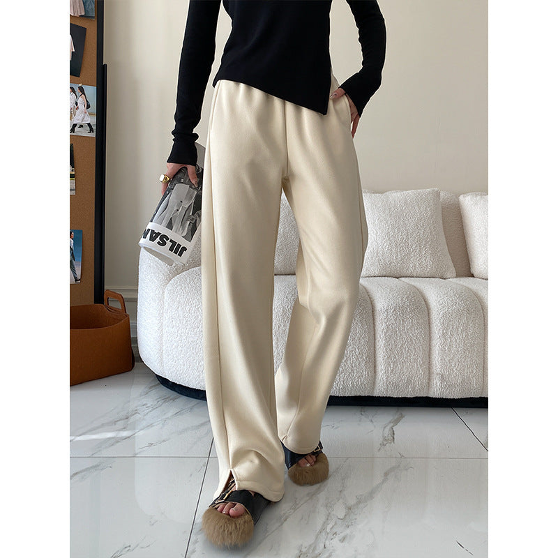Wide Leg Pants Mopping Split Autumn Winter