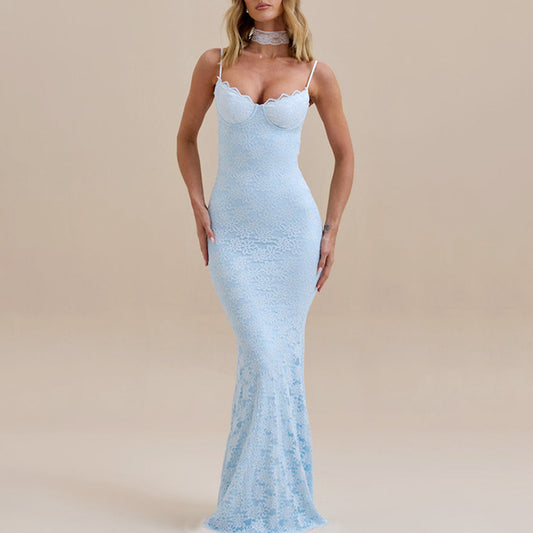 Summer Arrival Sexy Sheath Dress Sexy Backless Lace Strap Dress for Women