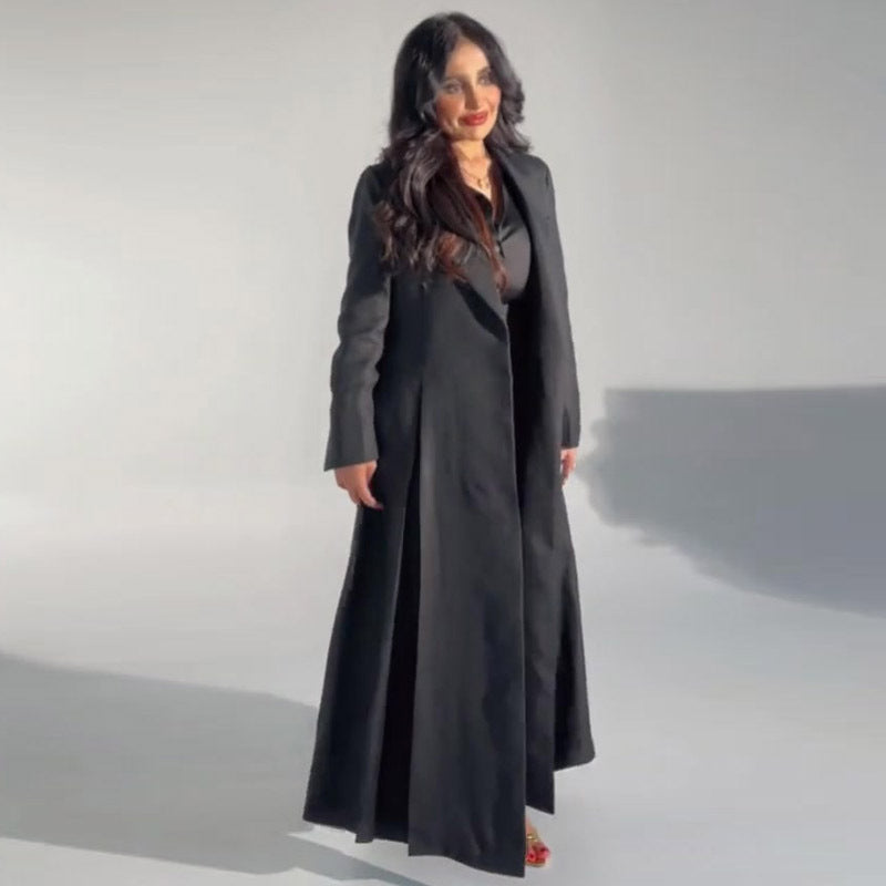 Arrival Designer Model Autumn Winter Women British Retro Mid Length Coat