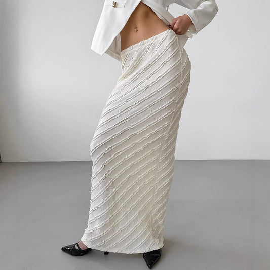 Spring Slim Fit Hip Knitwear Split Long Skirt for Women - Wanita Store