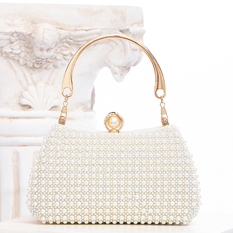 Trendy Elegant Pearl Bag Socialite Dress Dinner Party Hand Bag Crossbody Bag Dinner Bag