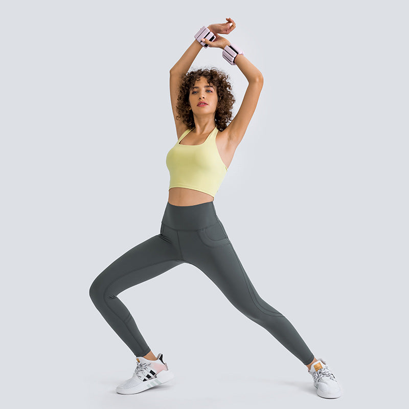 Sexy Halter Tube Top Beauty Back Exercise Underwear Women Chic Fold Movement Bra