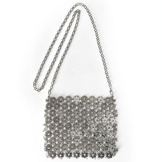 Summer Niche Homemade Retro Fairy Metal Chain Women Crossbody Mobile Phone Bag Light Luxury