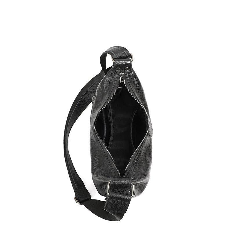 Genuine Leather Crossbody Bag Simple Dumpling Bag High Sense First Layer Cowhide Women Bag Office Bag