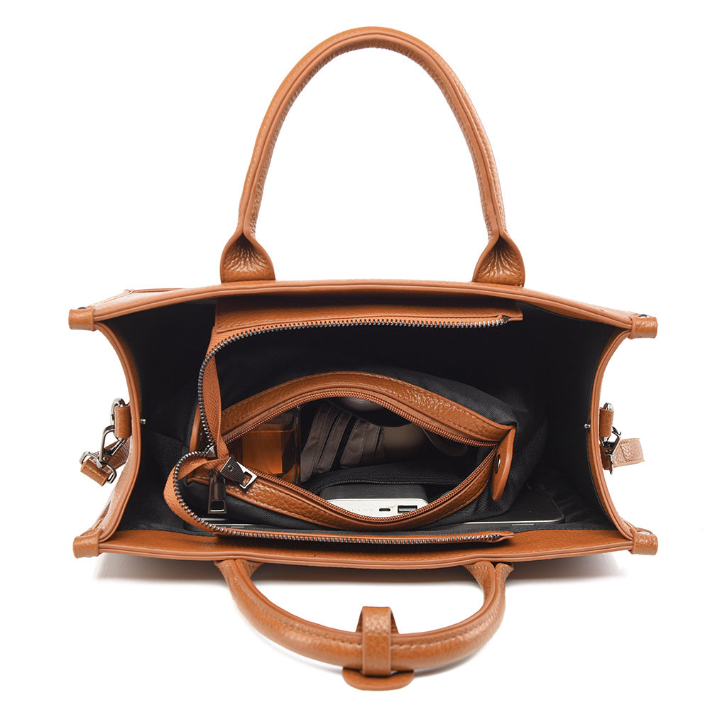 Tote Bag Simple Large Capacity Bag High Grade Shoulder Bag Texture Tote Women