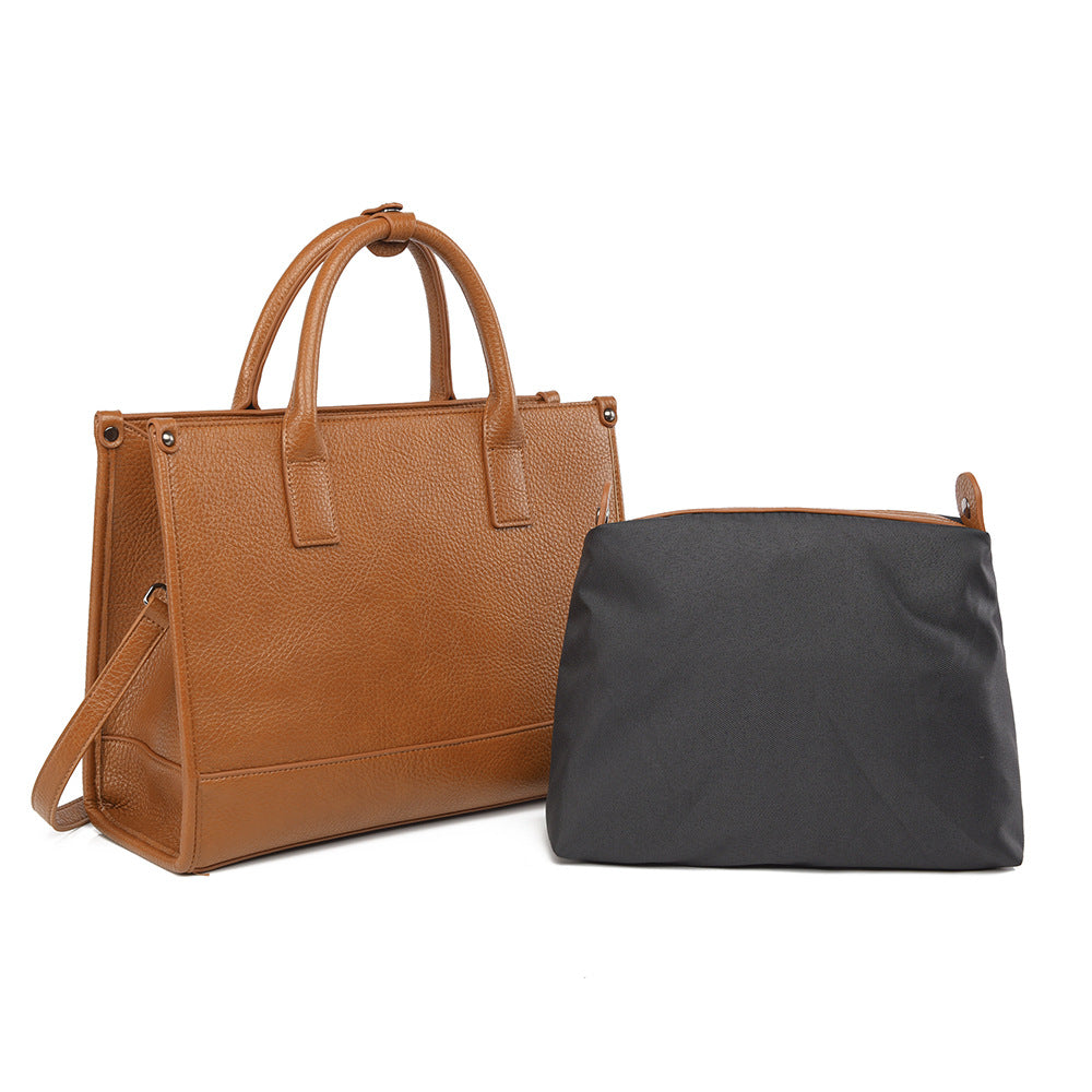 Tote Bag Simple Large Capacity Bag High Grade Shoulder Bag Texture Tote Women