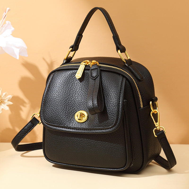 Messenger Bag Fashionable All Matching Bags Korean Casual Business Small Shoulder Bag Soft Leather Large Capacity Portable Shoulder Bag