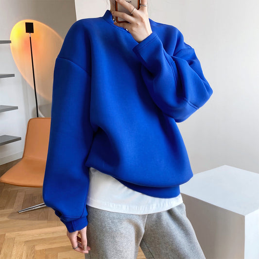 Fashionable Memory Cotton Sweatshirt Women Spring Autumn Thin Design Loose Idle Air Layer Top