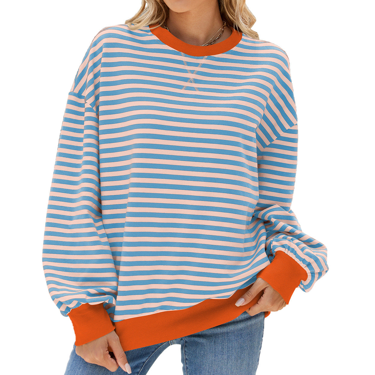 Greyish pink stripes