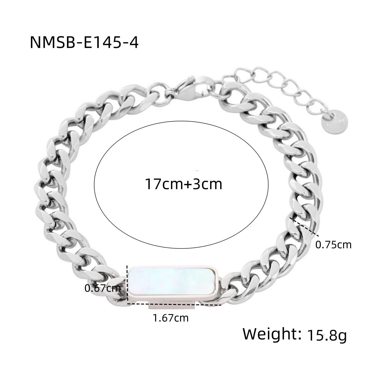 NMSB-E145-4 Steel Color White Shell