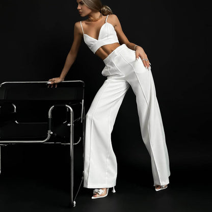 Blazer Suit Set Vest Straight Trousers Three Piece Set Autumn Winter Women Office Set - Wanita Store