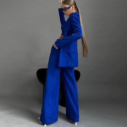 Blazer Suit Set Vest Straight Trousers Three Piece Set Autumn Winter Women Office Set - Wanita Store