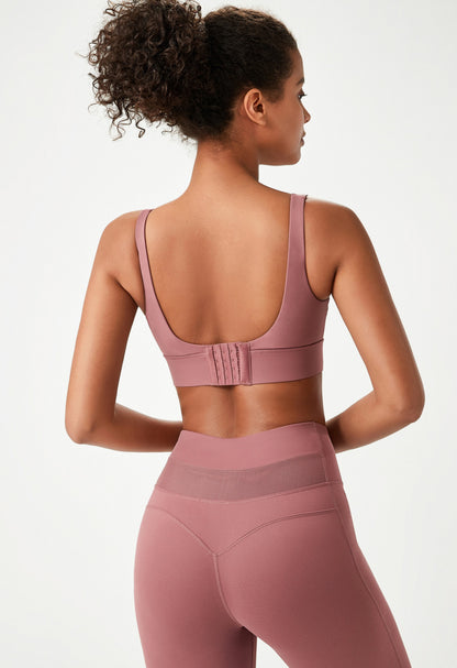 Sports Bra Women Buckle Yoga Bra Fixed Cup Sports Bra Fitness Vest - Wanita Store