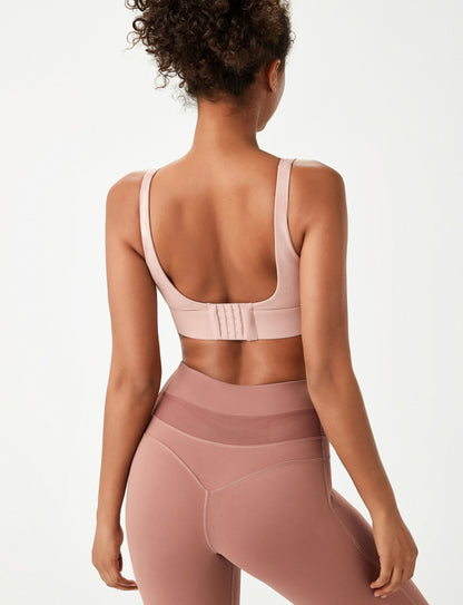 Sports Bra Women Buckle Yoga Bra Fixed Cup Sports Bra Fitness Vest - Wanita Store
