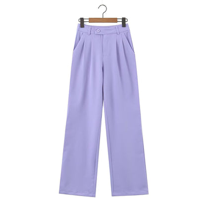 Winter Women Clothing Short Small Tank Top Top High Waist Buckle Casual Pants Suit Women - Wanita Store
