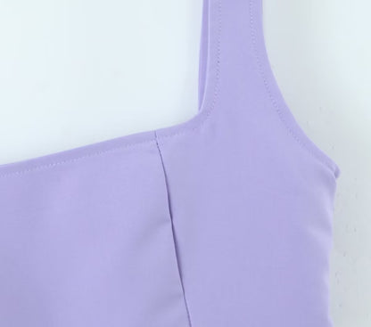 Winter Women Clothing Short Small Tank Top Top High Waist Buckle Casual Pants Suit Women - Wanita Store