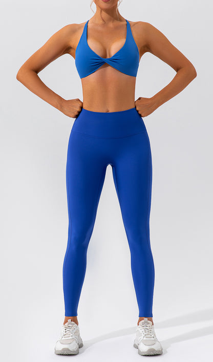 Spring Sports Suit Women Fitness Casual Running Quick Drying Nude Feel Skinny Yoga Clothes Suit - Wanita Store