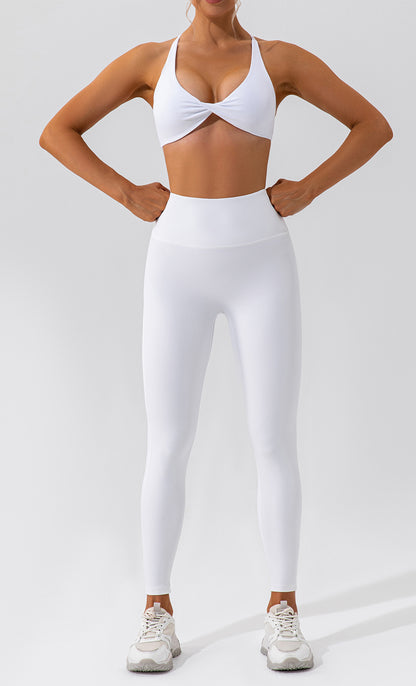 Spring Sports Suit Women Fitness Casual Running Quick Drying Nude Feel Skinny Yoga Clothes Suit - Wanita Store