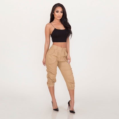 Women Clothing Casual Cropped Pants Workwear Harem Pants - Wanita Store