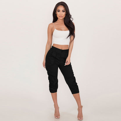 Women Clothing Casual Cropped Pants Workwear Harem Pants - Wanita Store