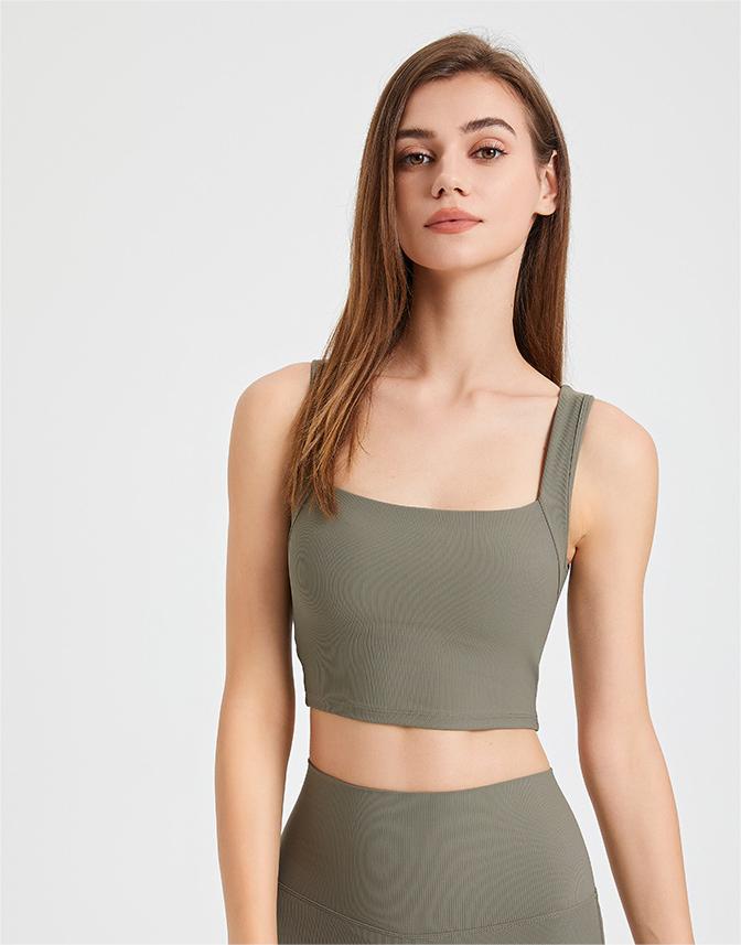 Spring Summer Beauty Back One Piece Sports Underwear Fixed Cup Yoga Bra Running Quick-Drying Shockproof Fitness Vest