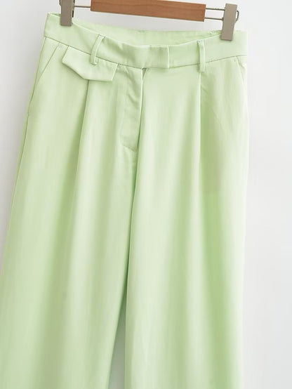 Women Clothing Elegance Sleeveless V neck Vest Jacket Casual Trousers - Wanita Store