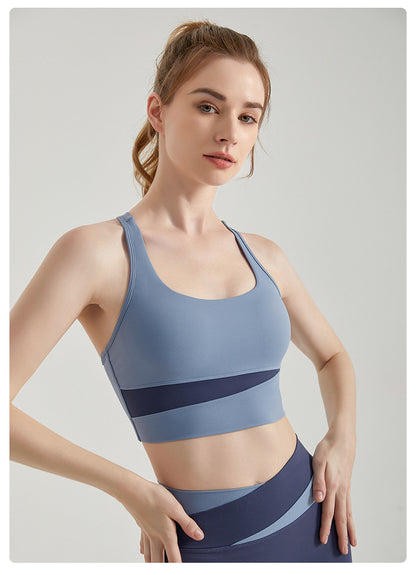 Yoga Clothes Women Summer Sports Underwear Vest High Strength Shockproof Push-up Bra Fitness Running Outfit - Wanita Store
