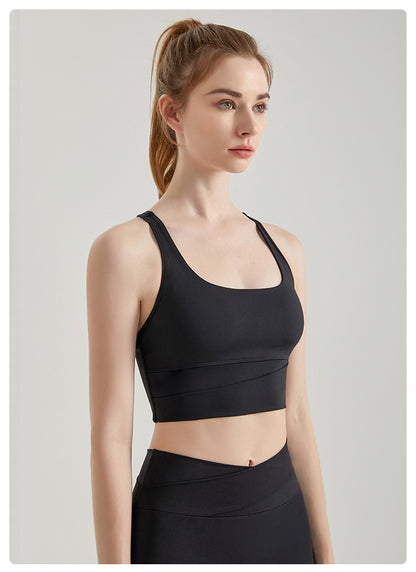 Yoga Clothes Women Summer Sports Underwear Vest High Strength Shockproof Push-up Bra Fitness Running Outfit - Wanita Store