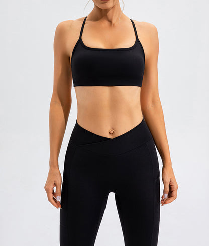 Vest Yoga Suit Nude Feel Beauty Back Quick Drying Fitness Suit Skinny Running Sports Women - Wanita Store