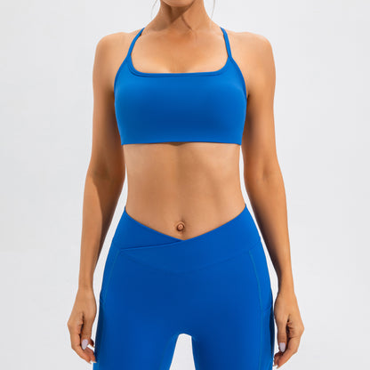 Vest Yoga Suit Nude Feel Beauty Back Quick Drying Fitness Suit Skinny Running Sports Women - Wanita Store