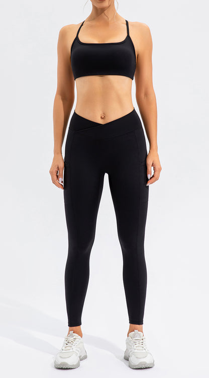 Vest Yoga Suit Nude Feel Beauty Back Quick Drying Fitness Suit Skinny Running Sports Women - Wanita Store