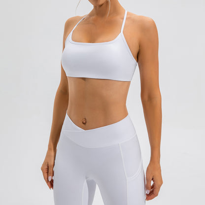Vest Yoga Suit Nude Feel Beauty Back Quick Drying Fitness Suit Skinny Running Sports Women - Wanita Store